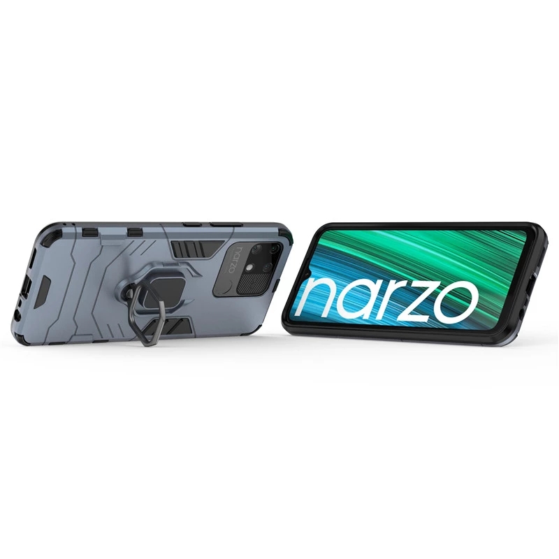 Coque pour Realme Narzo 50i/50A - Antichoc, Légère, Anti-rayures, Support Magnétique