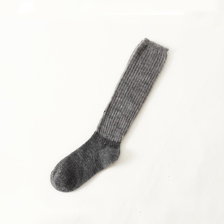 Kvinner jente strikker mesh sokker kanin hår myke sokker deodorant pustende for jenter utendørs slappe aktiviteter: Grå