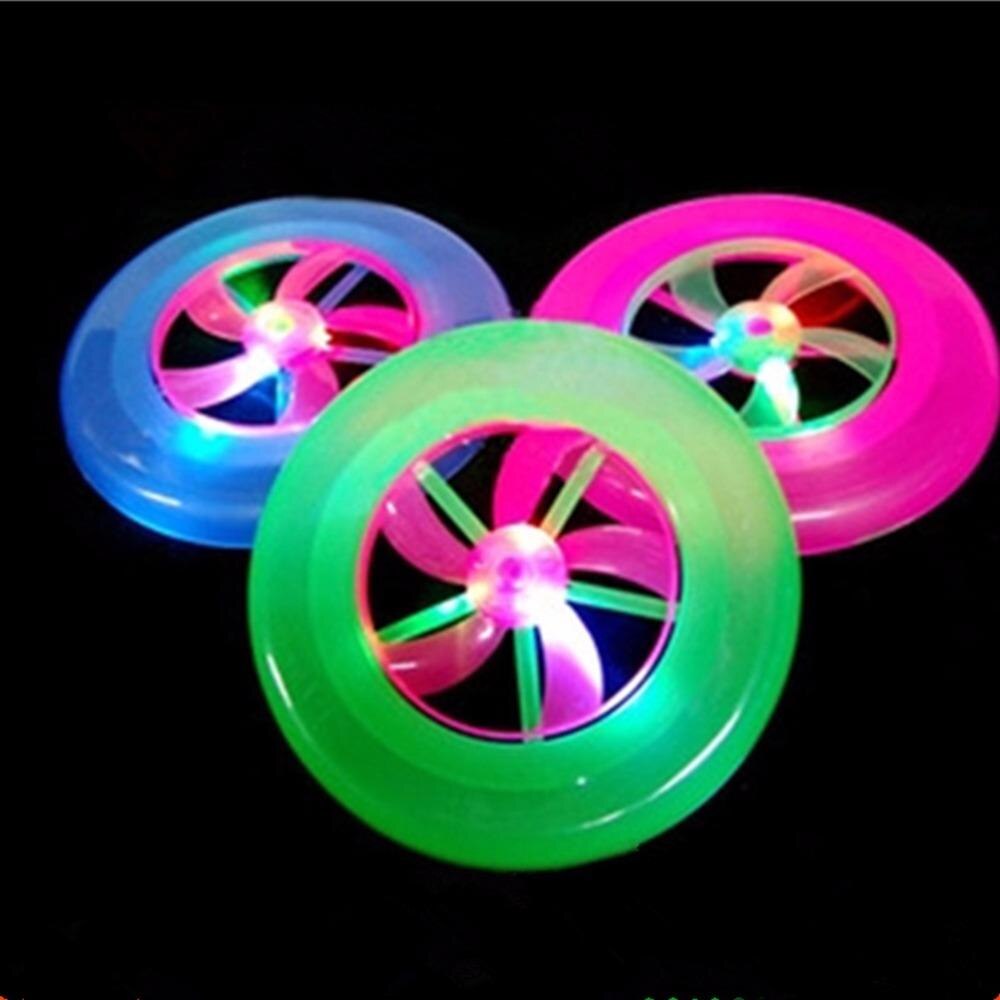 Kleurrijke UFO Kid Toy Spin LED Light Outdoor Toy Ufo Disc Educatief Sport Strand speelgoed