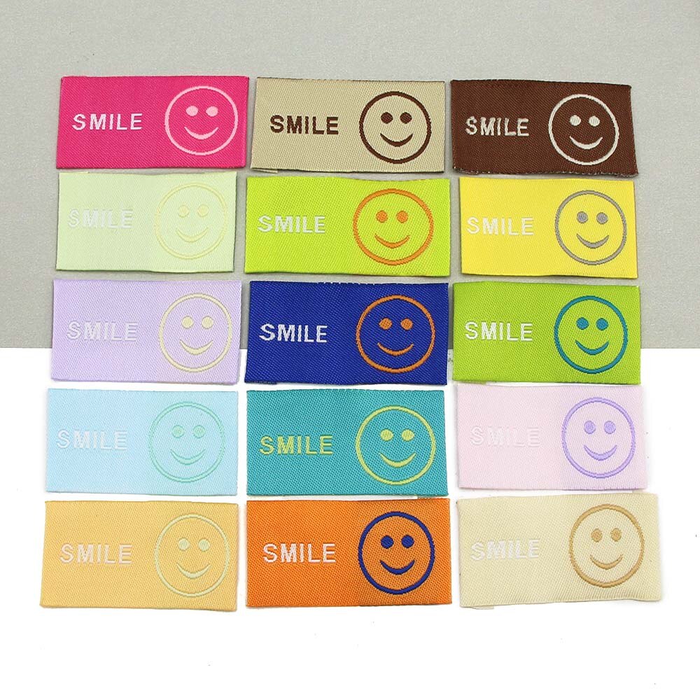 50pcs Smiley Cloth Labels for Clothing Smile Handm... – Grandado