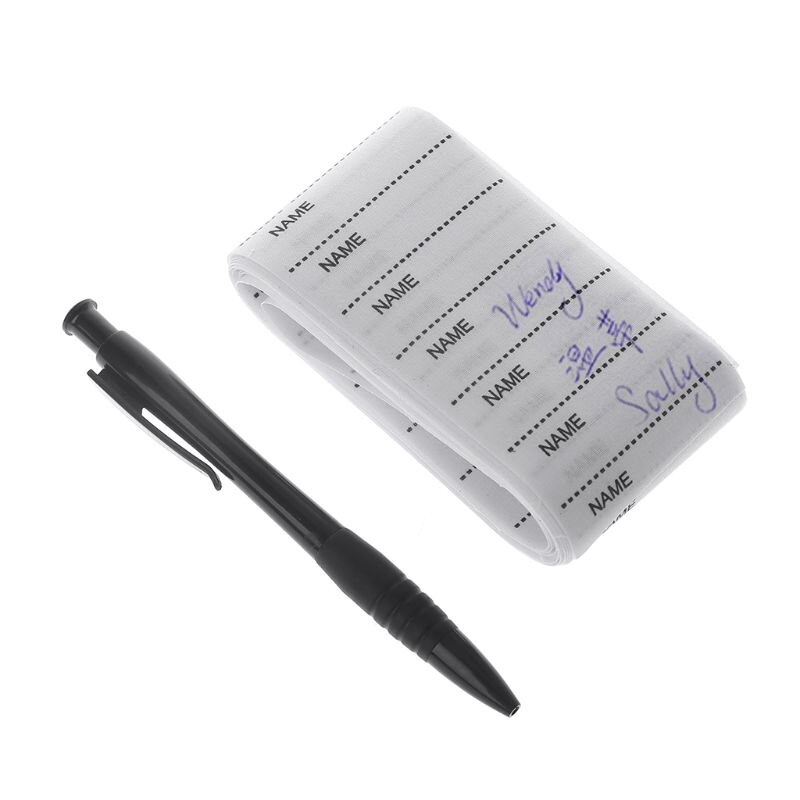 White Garment Labels Washable Iron on Name Labels Set for Clothes Sewing Accessories Garment Labels and pen