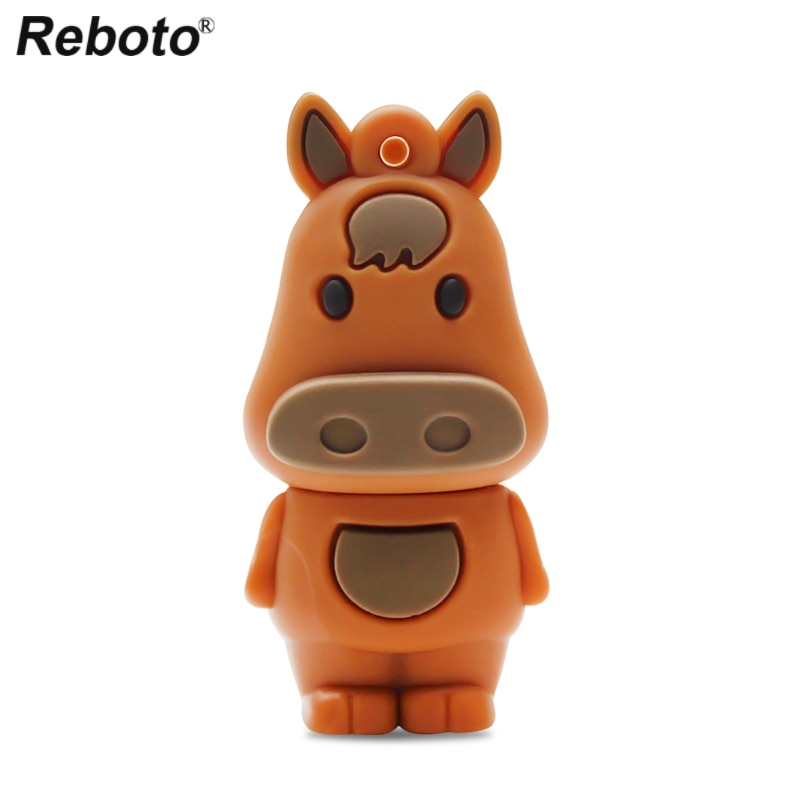 Retobo USB 2.0 Memory Stick Mini USB Pendrive Drive Dier Pen Drive Usb Stick Cartoon Zodiac Paard 8GB 16GB 32GB 64GB