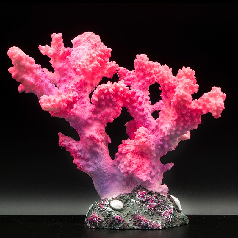 Roze kunstmatig koraal ornament van kunsthars voor aquariumdecoratie