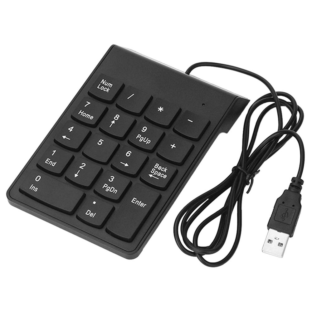 Klein Formaat 2,4 GHz USB Draadloos Numeriek Toetsenbord Numpad 18 Toetsen Digitaal Toetsenbord Voor Bank Accounting Teller Laptop Notebook Tabletten: Black