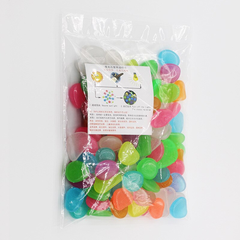 Glow in the Dark Garden Pebbles Glow Stones Rocks for Walkways Garden Path Patio Lawn Garden Yard Decor Luminous Stones