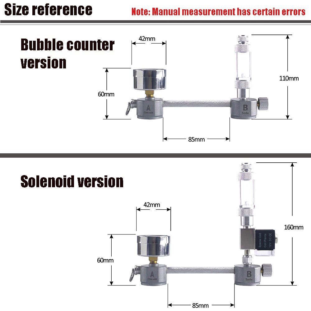 Fish tank DIY CO2 generator, carbon dioxide adjustment system kit, bubble counting CO2 diffuser with solenoid valve for aquatic