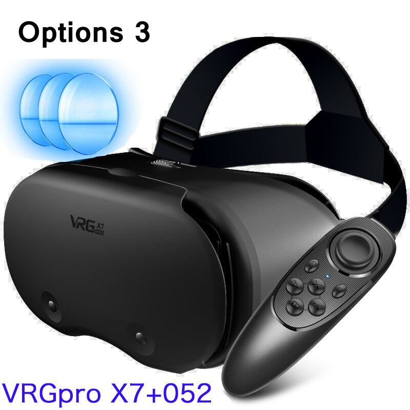 VRGPRO X7 VR Glasses Box For 5 To 7 Inch Smartphones Full Screen VR Headset 3D Helmet Movie Video Game Virtual Reality Devices: Option 3
