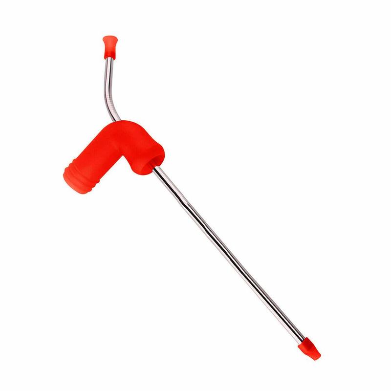 1PC Beer Snorkel Straw Beer Funnel Double Snorkel Drinking Beer Bar Tools Festivals Party Dispenser: Red