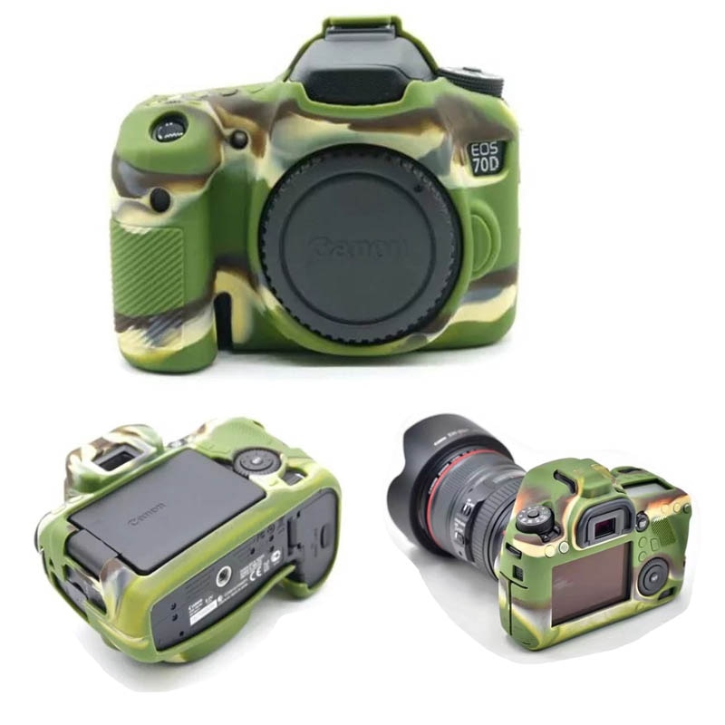 Zachte Siliconen Rubber Camera Body Case Cover Voor Canon Eos 70D Camera Tas Beschermhoes Shell
