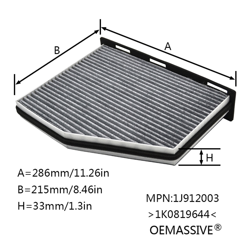 Bil pollen kabine luftfilter 1 k 0819644a 1 k 0819644b til vw beetle caddy cc eos golf jetta passat scirocco sharan tiguan touran