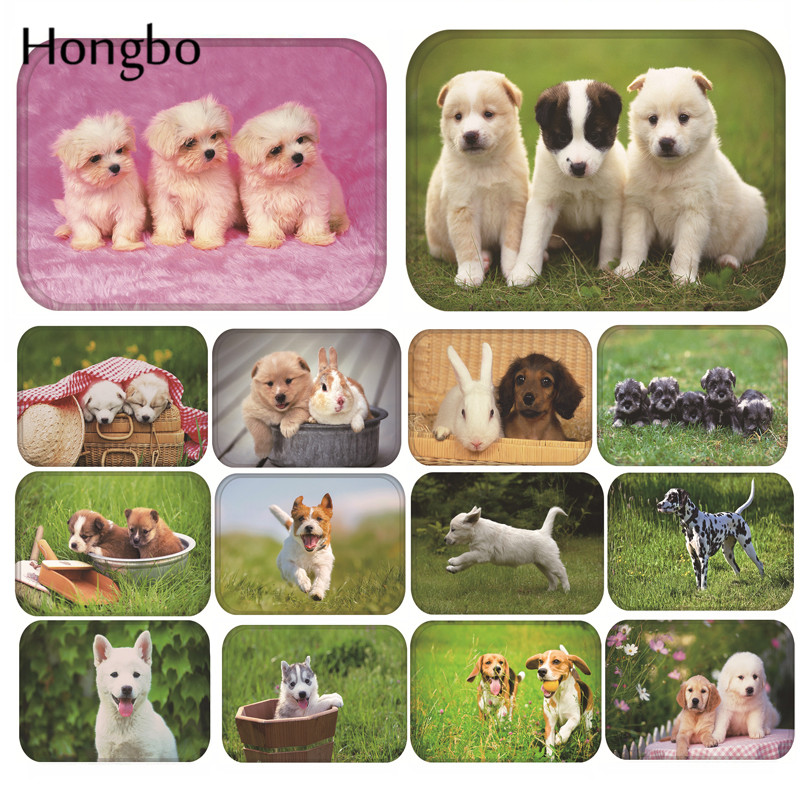 Hongbo indgangsdør måtter hund sjov mops fransk bulldog køkken stue tæppe skridsikker badeværelse tæppe
