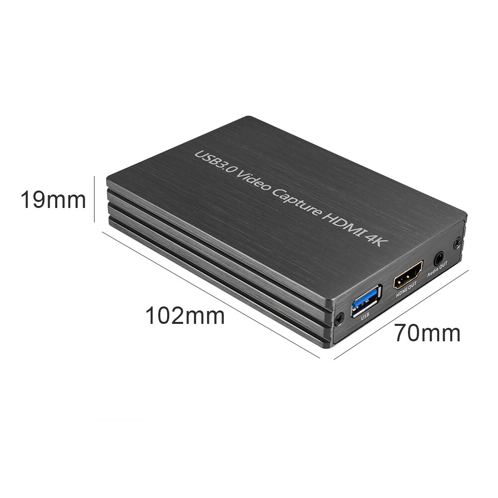 Tarjeta sintonizadora de juegos USB 3,0 a HDMI, ahorro de tiempo y energía para una mayor comodidad, grabador de tarjetas de sintonizador de vídeo HD 1080P, grabadora de tarjetas 4K 2K
