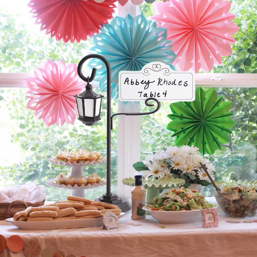 Restaurant Table Photo Wedding Decor Streetlight Shape Display Stand Menu Resin Place Card Holder Hotel Birthday Reception Clip