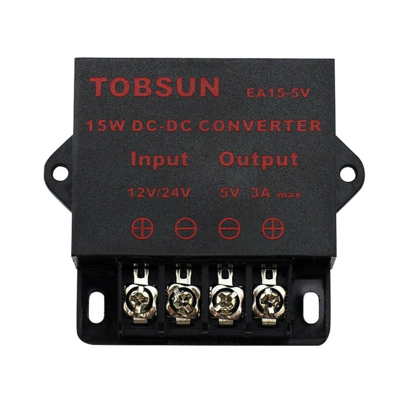 DC 12V 24V to 5V 3A 15W Converter Regulator Power Supplies Transformer Converter DC Power Converter Accessories Tools