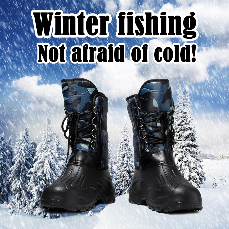Winter Vissen schoenen waterdicht Waden Vissen Rubber laarzen antislip Plus fluwelen warm Houden outdoor product vissen steltlopers schoenen