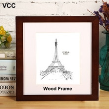 Nature cadre Photo carré en bois 30X30 35X35cm plexiglas inclure des cadres Photo d'affiche pour cadre Photo tenture murale