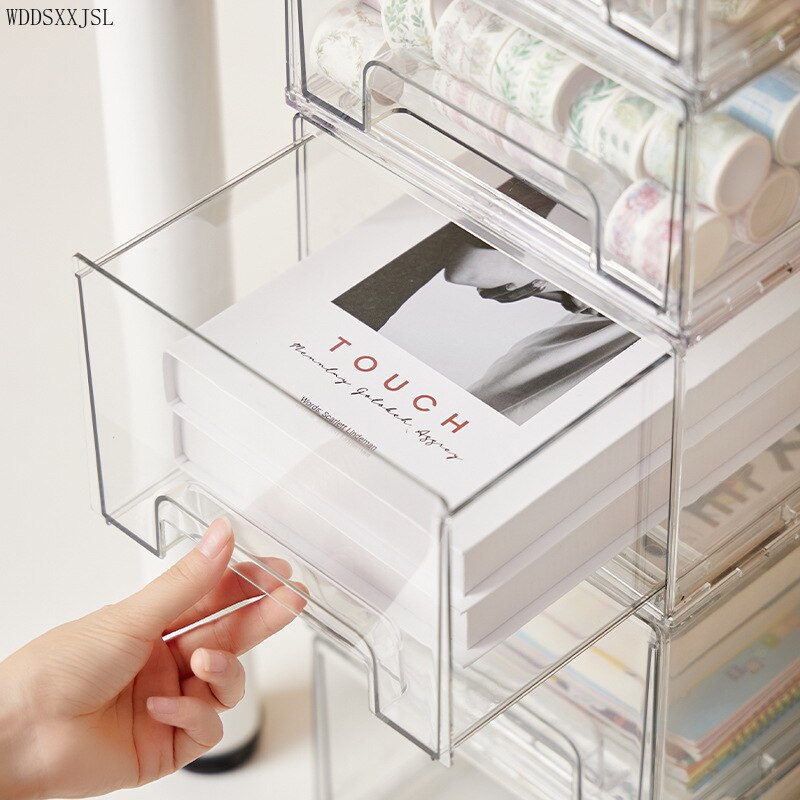 WDDSXXJSL simple drawer storage box office supplies desktop storage superimposed cosmetics sundries storage box home decoration