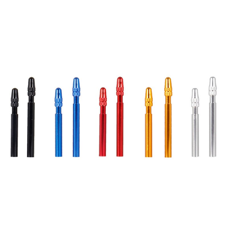 1 Paar 50Mm 60Mm Fiets Presta Ventiel Extender W/ Cap Cnc Aluminium Geanodiseerd F/V extension Voor Vaste Racefiets Velgen