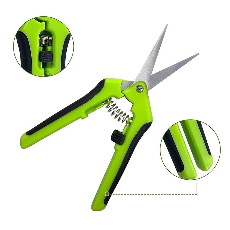 1pcs Garden Pruning Shears Functional Cutter With Straight Steel Grape Fruit Picking Branches Scissors Garden Tools