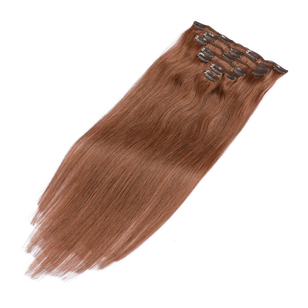Värilliset synteettiset pitkät silkkiset suorat hiukset lämmönkestävät naiset  #30 väriä hiustenpidennykset sopiva setti hiuksiin 16 klipsillä