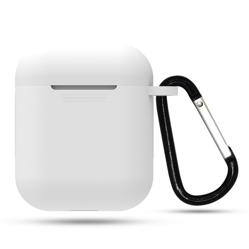 Wireless Bluetooth Kopfhörer Abdeckung für Airpods Bluetooth Headset Silikon Fall Dropproof Wasserdichte Gürtel Haken Fall Hängen Schnalle: White