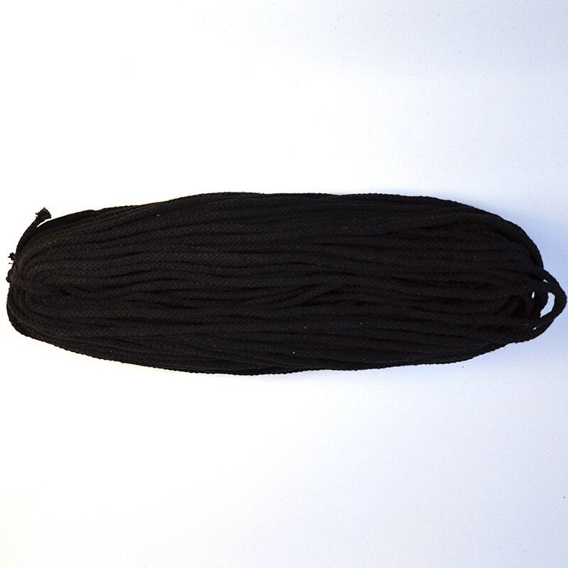 8mm Natural 100% Fios de Algodão Trançado Corda de Cânhamo para Embalagem Do Presente DIY Handmde Craft Costura Decorativa Bouquet Home Decor Fio: Black
