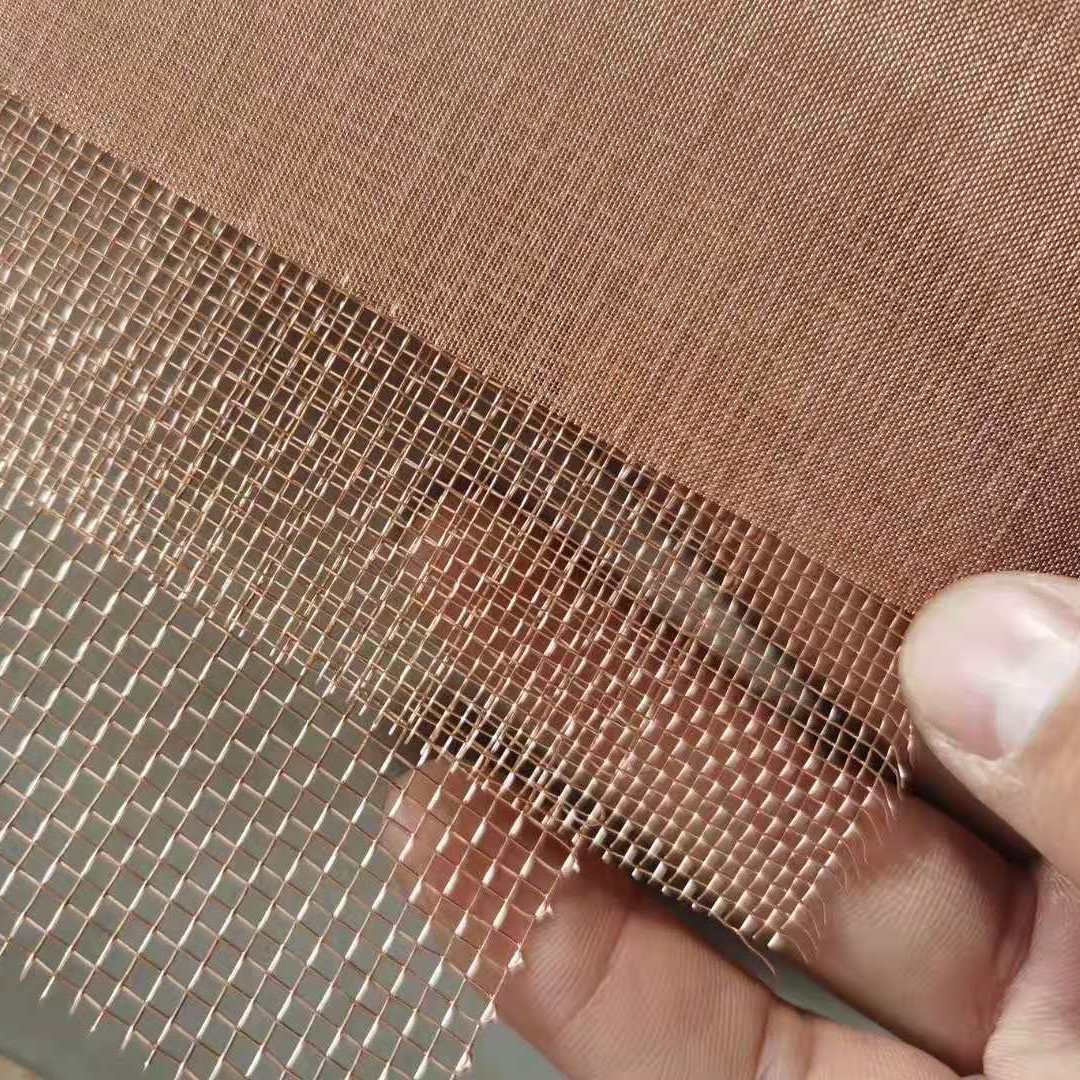 100x100cm Pure Copper Woven Wire 10-200 Mesh Shielding Fabric Metal Copper EMF Screen Anti Radiation Net Filter Lab Dental