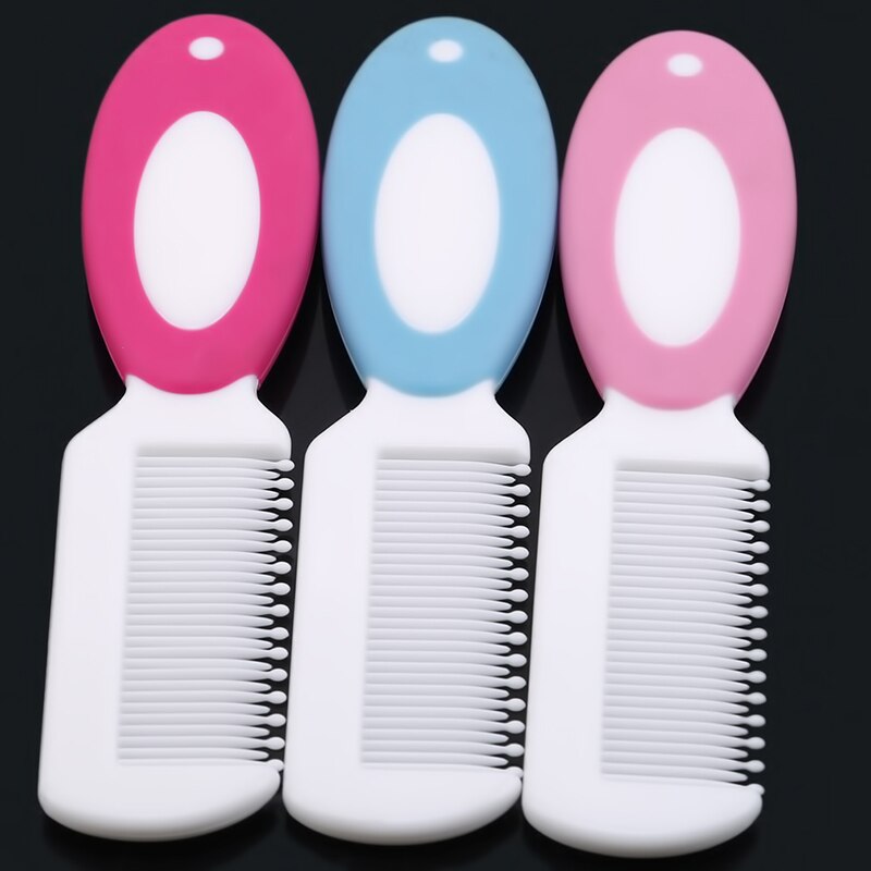1 Set Baby Comb Brush Nursing Supplies Bathing Washing Hair Soft Bristle Round Tip Safe Head Massage