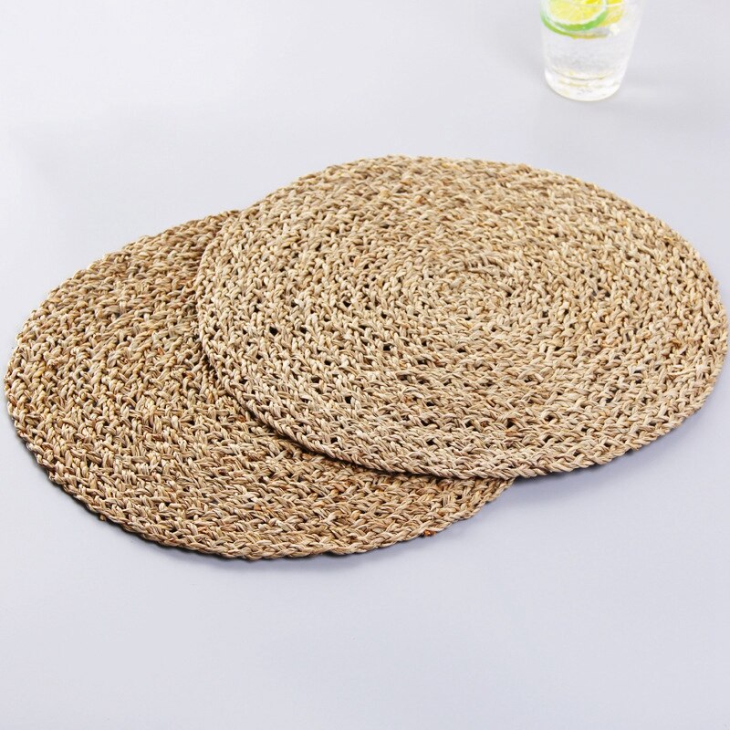 2 uds manteles individuales tejidos redondos para ... – Grandado