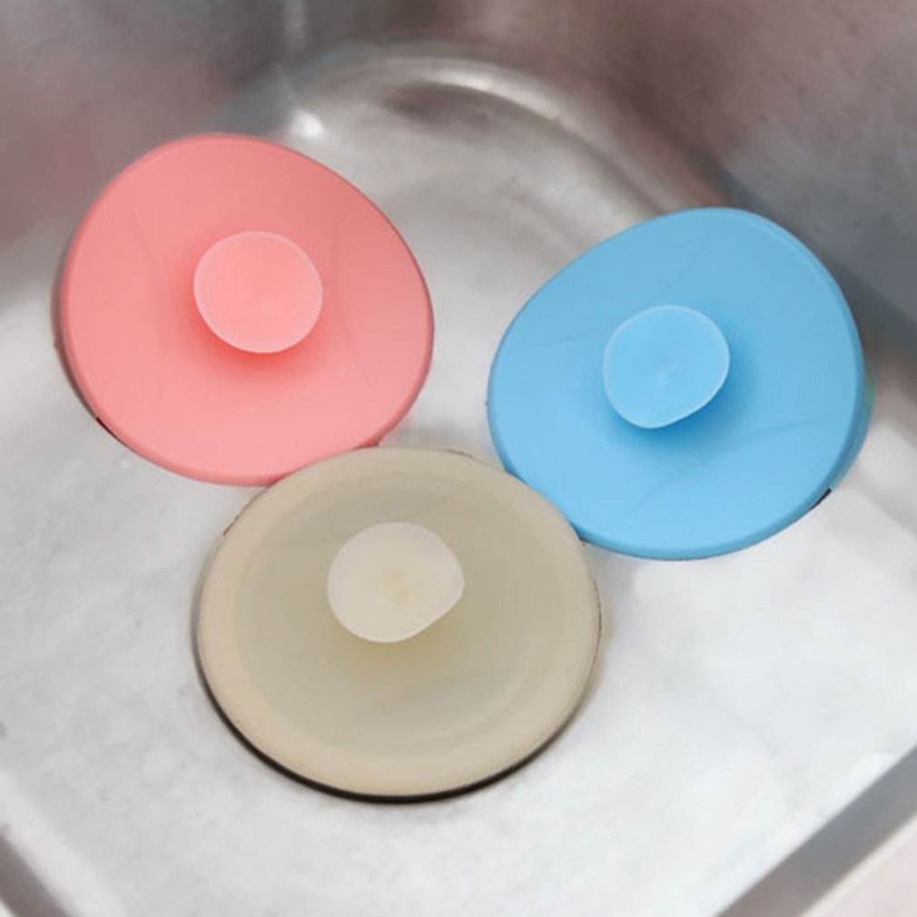 PVC Sink Stopper Drain Plug for Chrome Ring Basin Laundry Suction Cup Water Stopper Tool Kitchen Gadgets