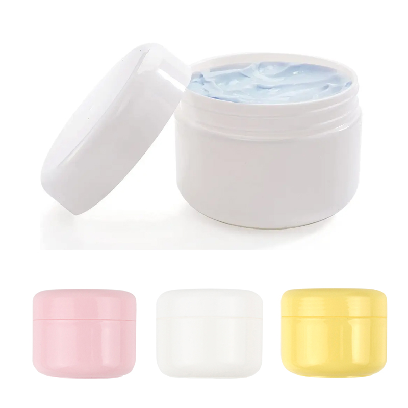 50 stuks/verpakking 10g 20g 30g 50g 100g navulbare roze plastic lege make-uppotjes/potjes/reisverpakkingen voor gezichtscrème, lotion en cosmetica