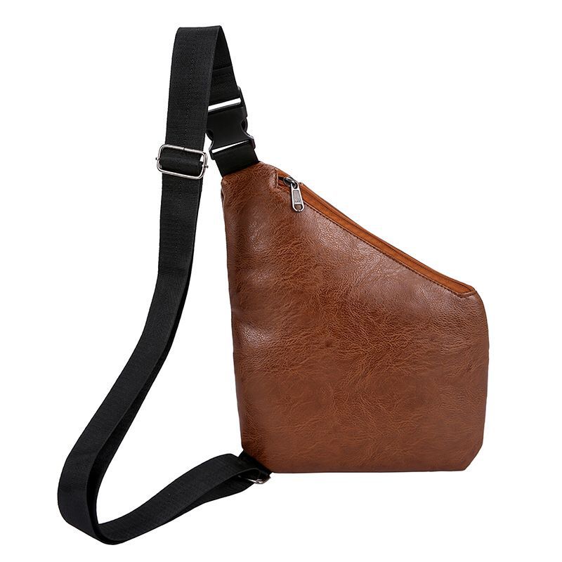 Bandolera de hombro Personal de cuero sintético para hombre, bolsa de almacenamiento Digital, antirrobo, con bolsillos