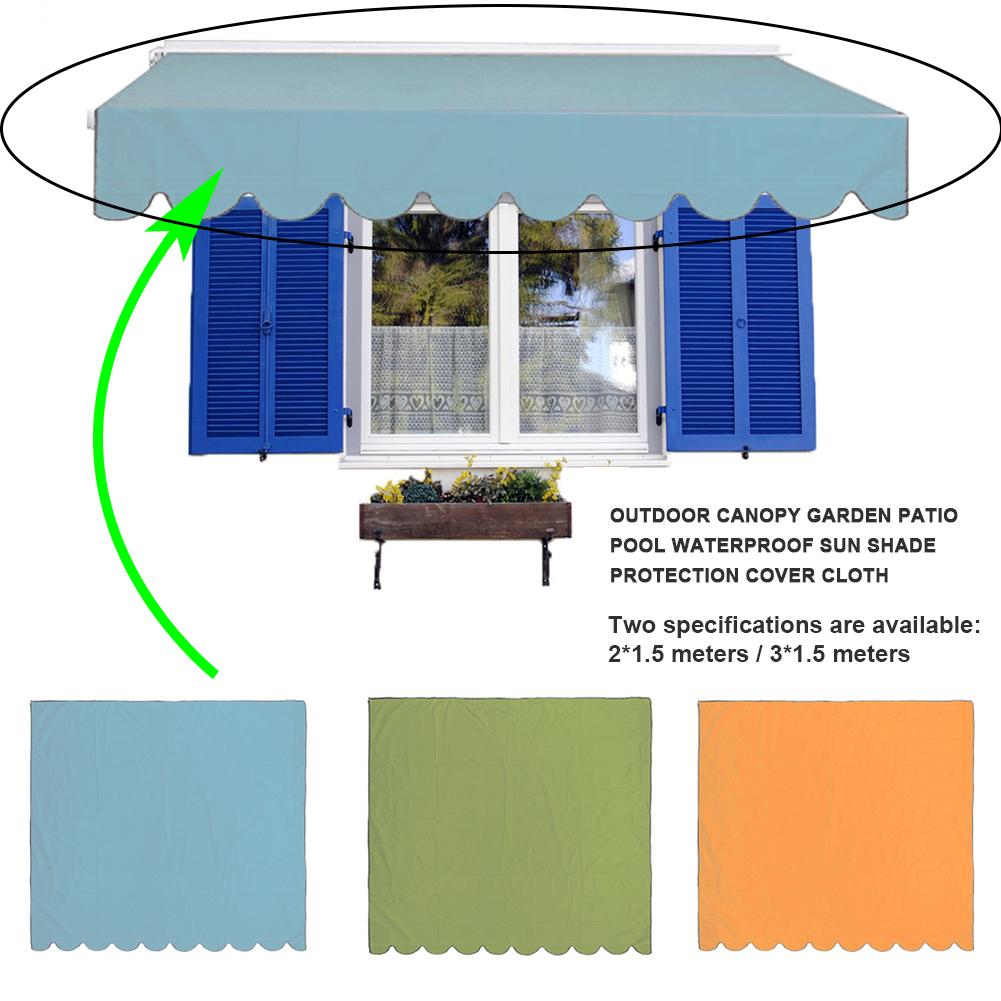 Waterproof Top Cover Canopy Replacement for Garden Patio Courtyard Outdoor Canopy Awning Sun Shade Shelter Fabric Cover Frill