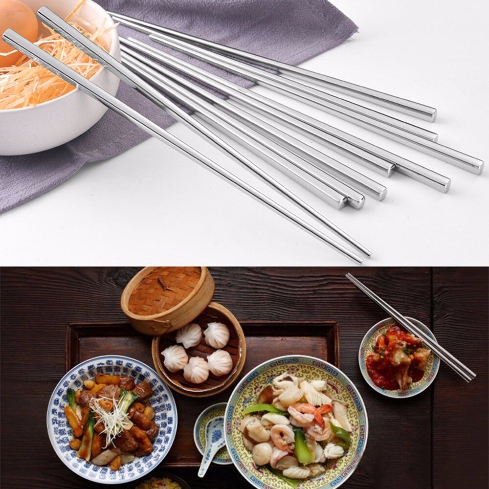 5 paar zwarte eetstokjes Chinese voedsel sushi-stokjes herbruikbare Koreaanse antislip eetstokjesset legering servies Palillos Chinos kopen vanaf een prijs van 5.73