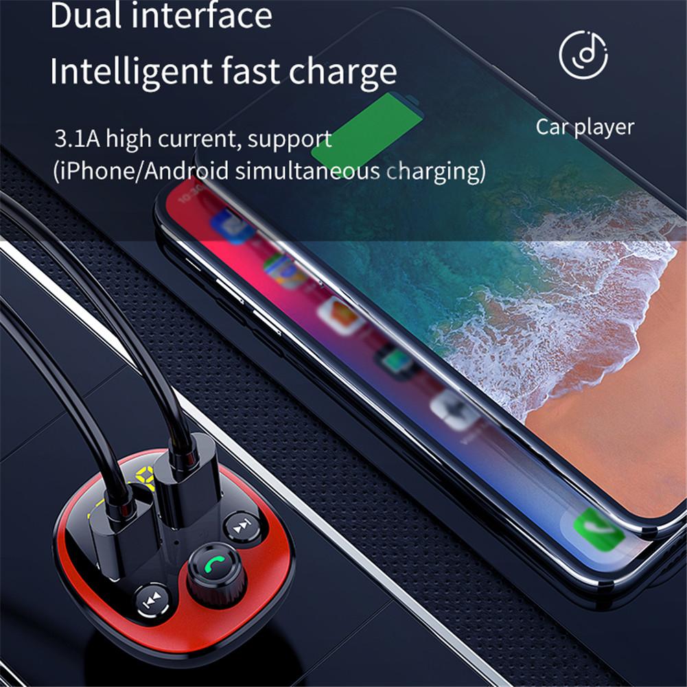 Auto MP3 Speler Multifunctionele Universele Bluetooth Car Charger Met Led Screen Dual Usb Auto Sigarettenaansteker Hoge Snelheid USB2.0