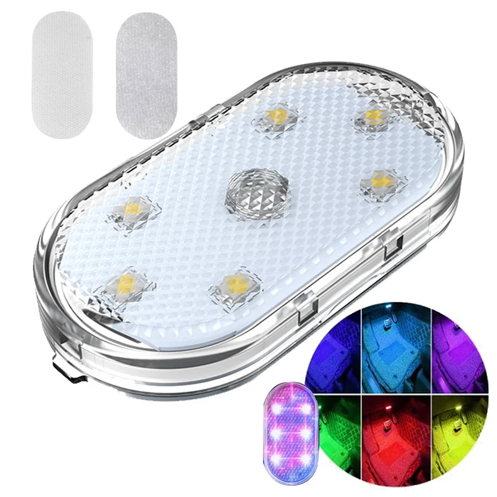 Touch Light Indoor Auto Led Plafond Lamp Interieur Touch Led Verlichting Plafond Licht Auto Dak Lights Auto Interieur Verlichting: Crystal Blue