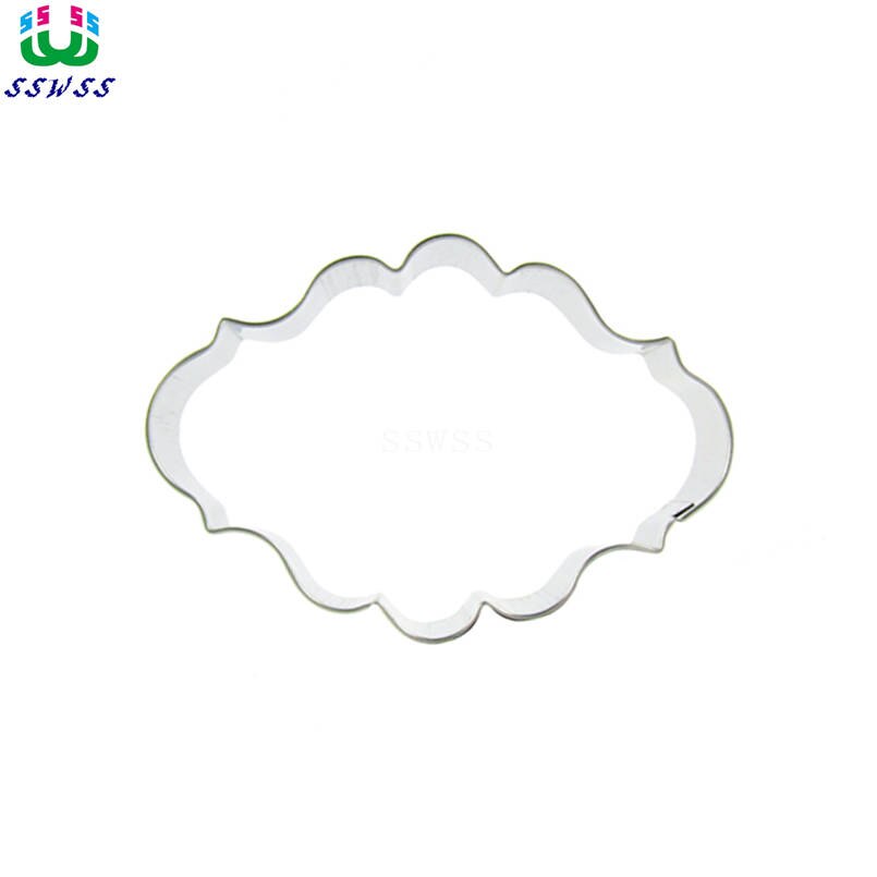 Directe Verkoop, Ovale Antieke Foto Frame Carving Patroon Cake Decorating Gereedschap, Cake Cookie Biscuit Bakken Mallen