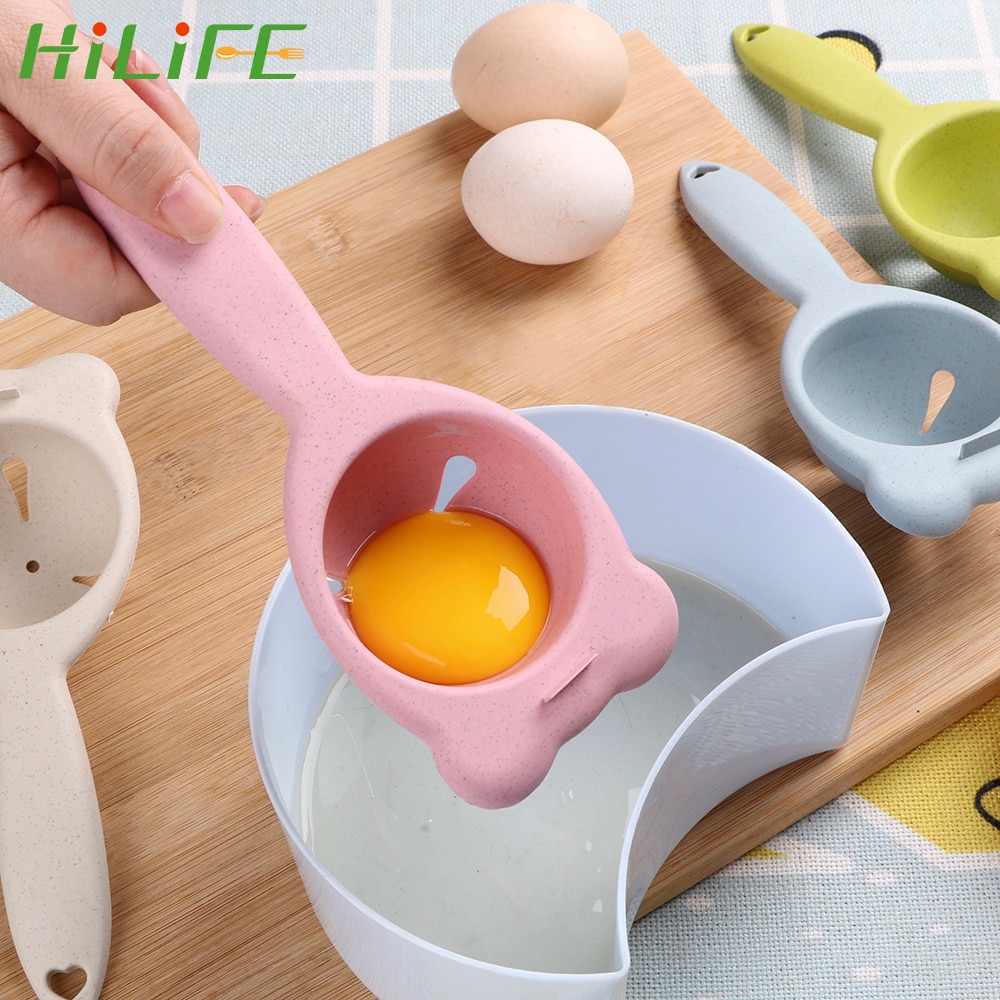 Hilife witte dooier zeven plastic chef-kok dineren kookgadget eierscheider thuis keukengereedschap keukenaccessoires eiergereedschap