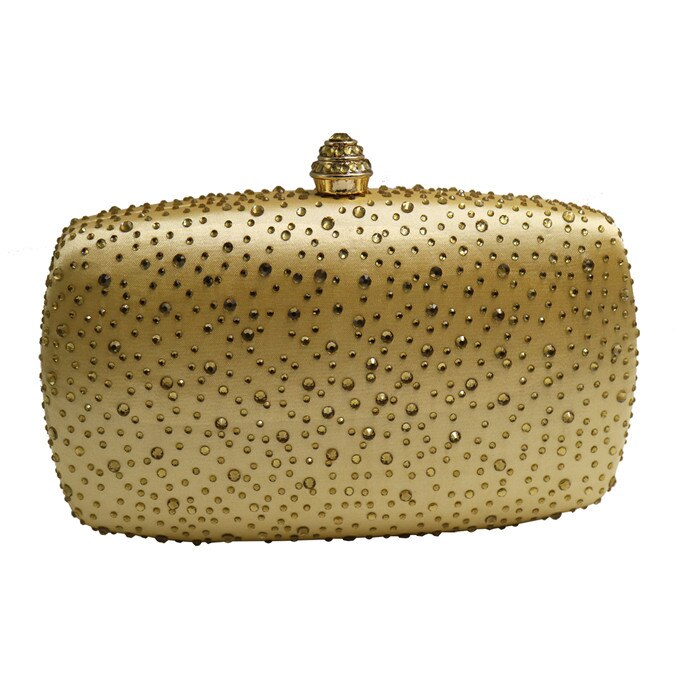 Vrouwen Royal Blue Harde Box Clutch Avondtassen Met Sparkle Crystal Diamonds Voor Dames Harde Koppelingen Doos Crystal Avond tas: Gold