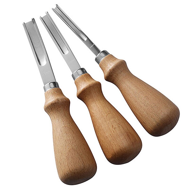 Poignée en bois Style français en cuir artisanat en cuir bord biseauté en cuir artisanat outil