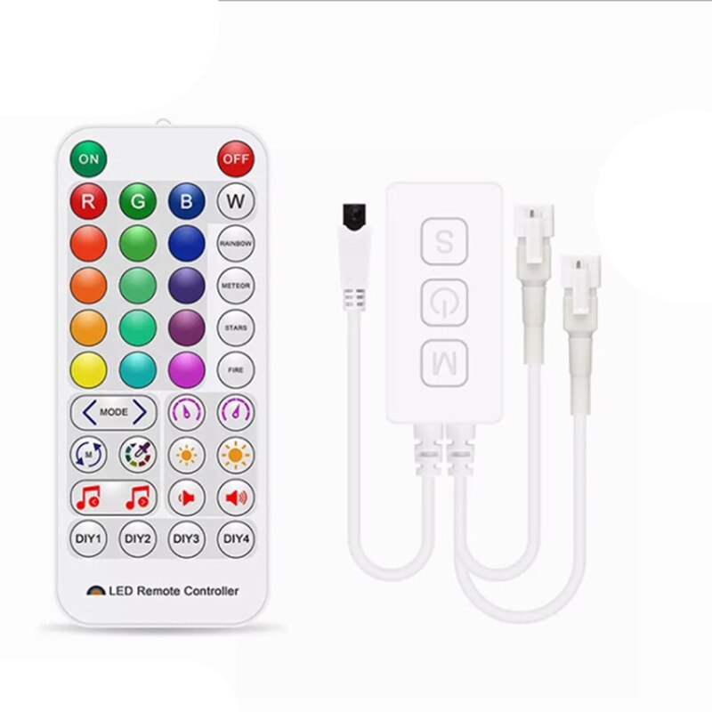 SP511E Wifi música Controlador LED para WS2812B WS2811 Pixel accesible RGB tira de LED de salida Dual Control de voz inteligente: Default Title
