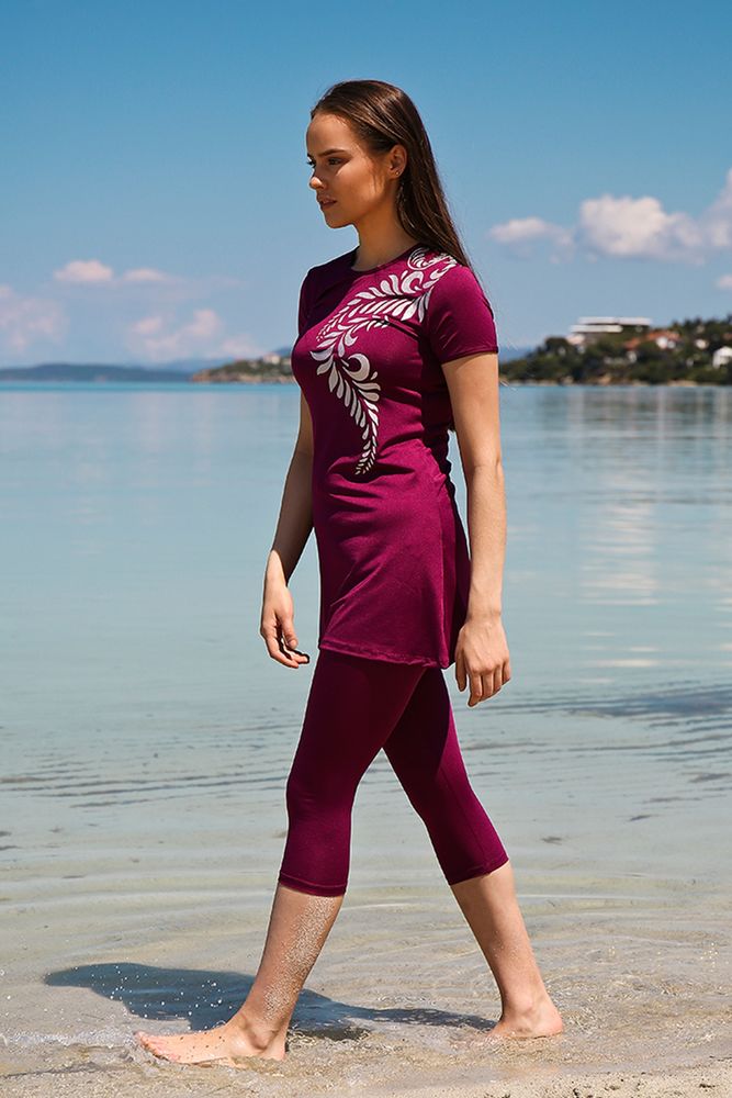 Traje de baño islámico marina 1920, burkini, traje de baño musulmán modesto, traje de baño conservador, traje de baño de playa.