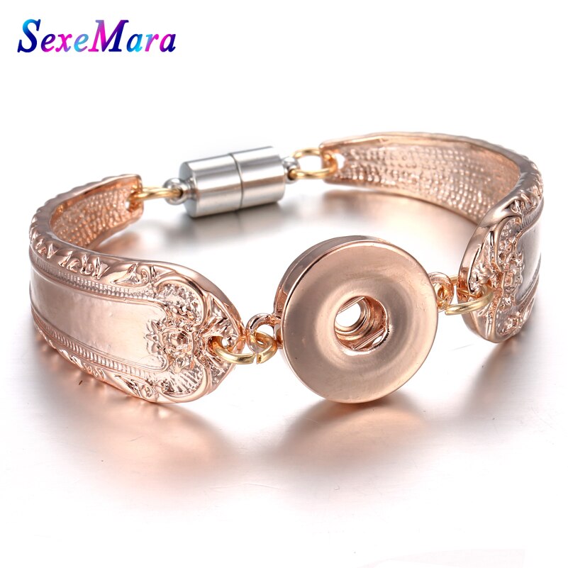 Metalen Drukknoop Armband Bohemian Magneet Snap Armband Horloges Vrouwen 18mm Snap Knoppen Verwisselbare Charm Sieraden: 8