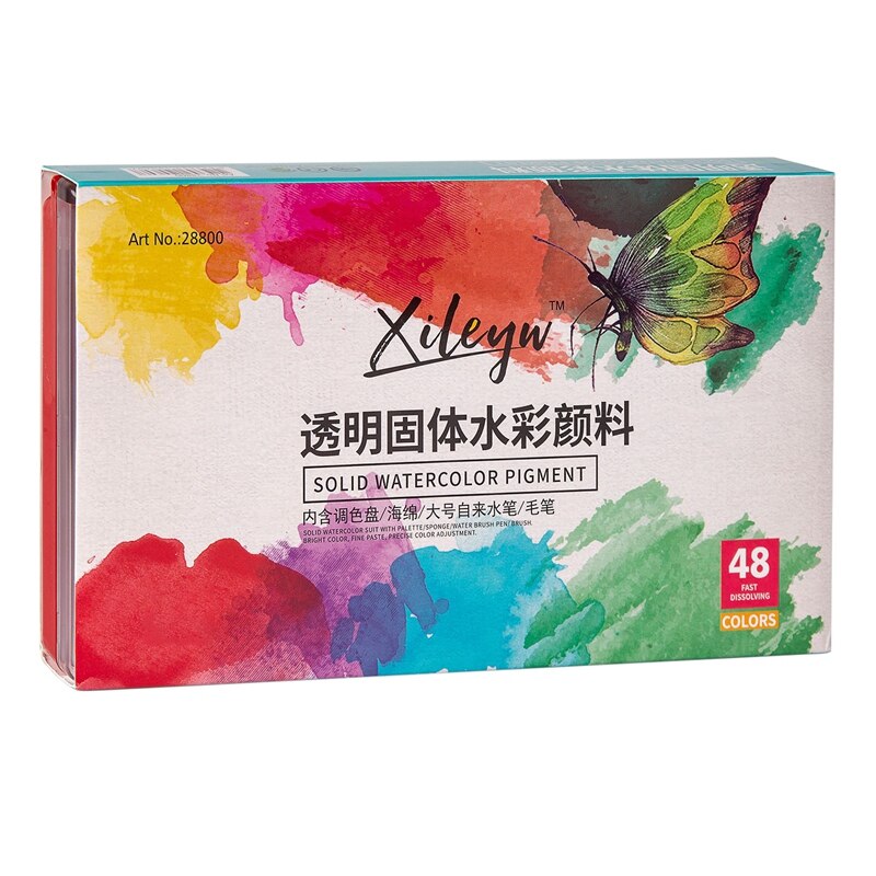 XILEYW Solid Watercolor Painting Pigment Solid Pigment Portable Watercolor Pigment Suit for / Art / Creation: as shown