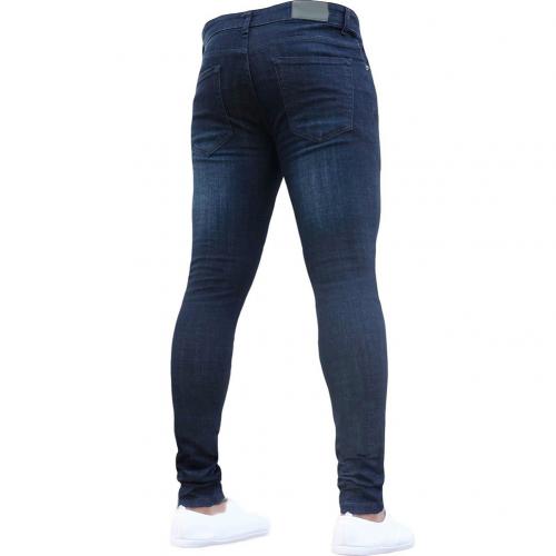 Spring Autumn Men's Skinny Jeans Denim Pants Leggings Long Trousers: Dark Blue XXL