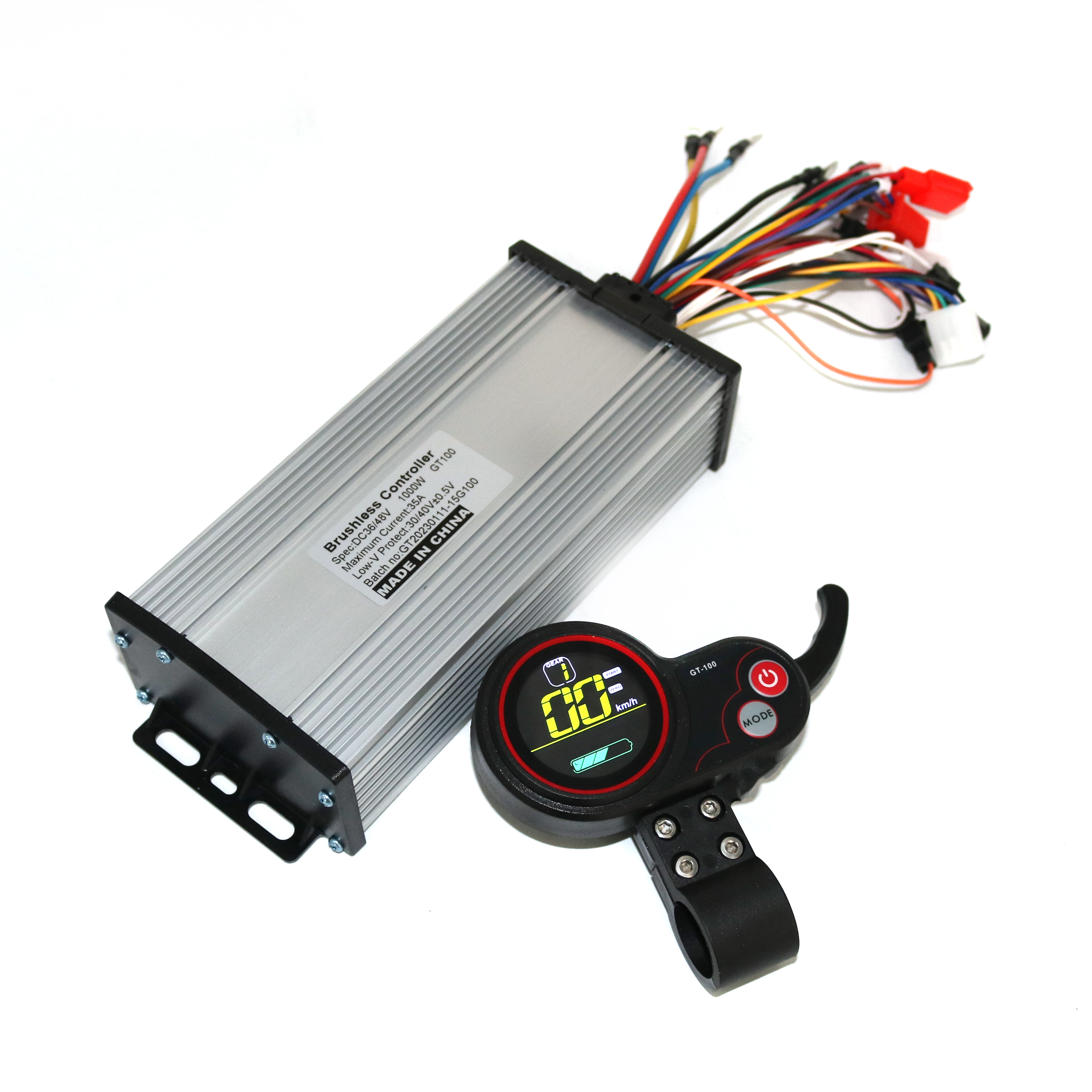 GREENTIME 36V/48V/52V/60V 800W 1000W 35A bezszczotkowy kontroler sterownik silnika DC Ebike + wyświetlacz GT-100 jeden zestaw: Ciemny khaki