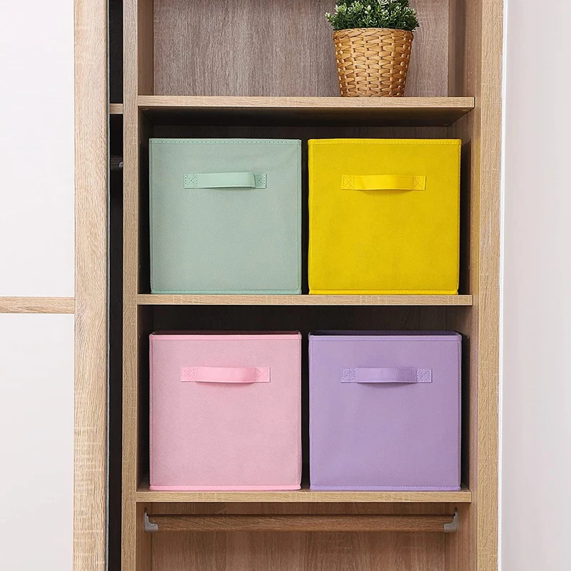 Cajón de caja de almacenamiento de tela plegable para armario y almacenamiento de juguetes, artículos para el hogar, caja de almacenamiento de ropa interior