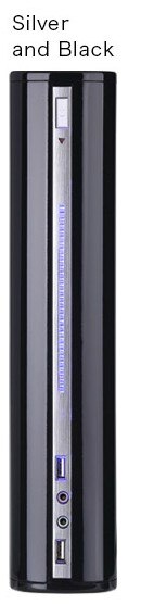 E. mini 2007C Verticale Mini Itx Case Met Ventilator Usb Audio Hdd Sata Micro Atx Gevallen Voor Pc Geen Voeding: Silver Empty Case