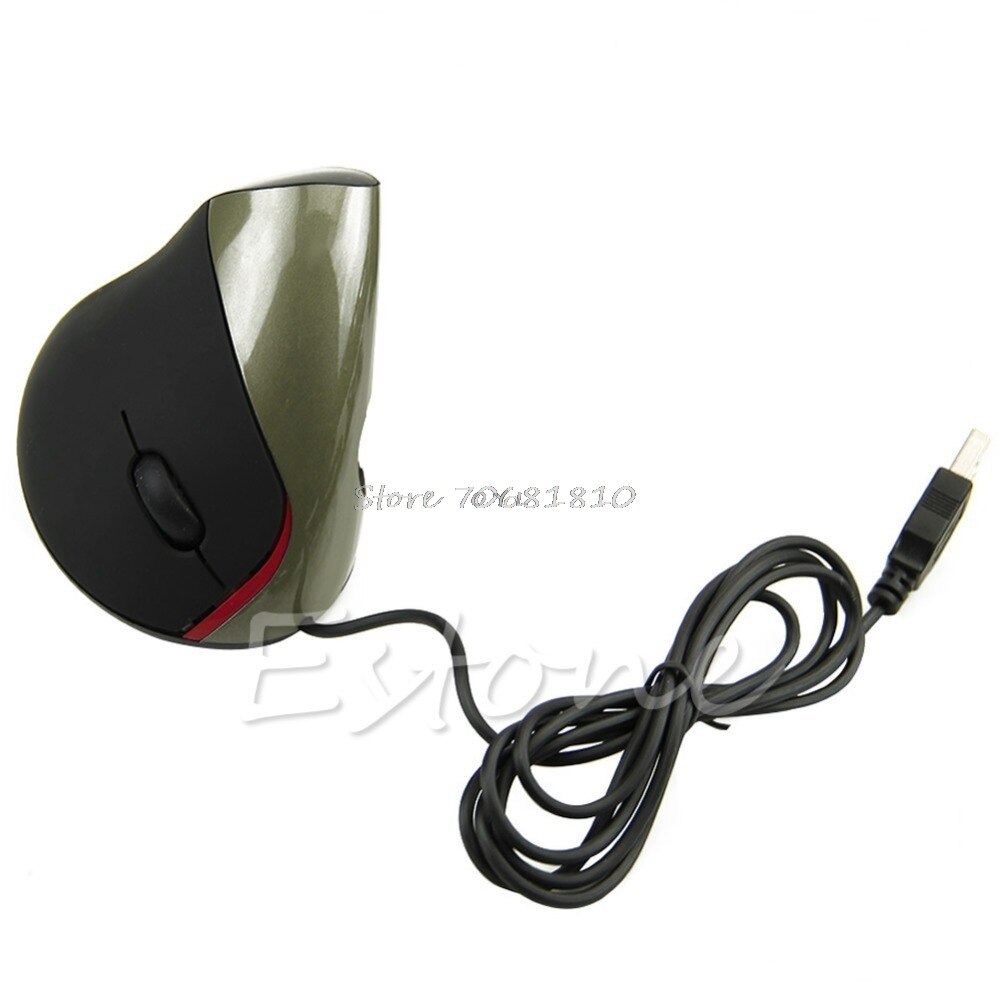 Ergonomic USB Vertical Optical Mouse Wrist Healing For Computer PC Laptop