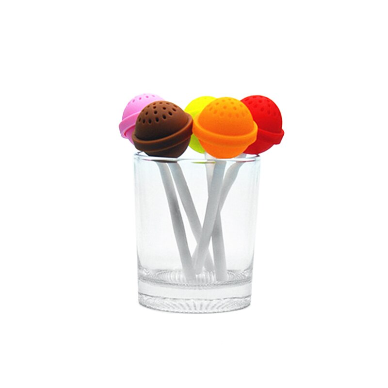 1pc sucette forme silicone doux thé infuseur bonbons sucette feuilles mobiles tasse crépine tasse plus raide pour thé et café